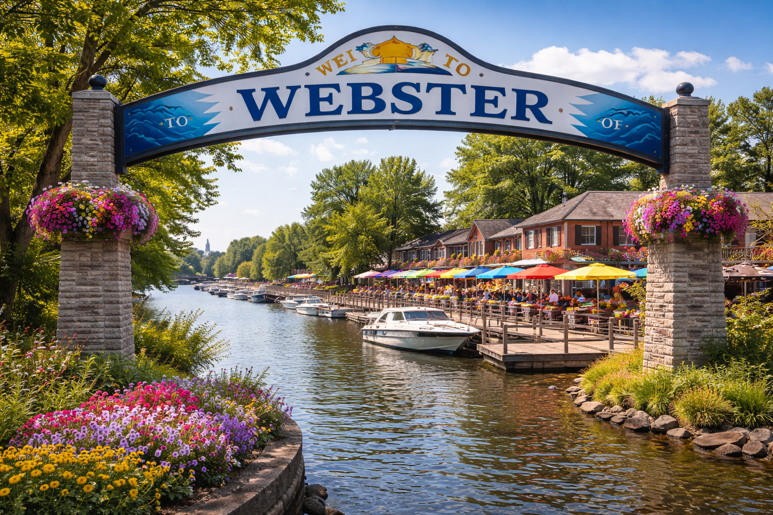 Welcome to Webster NY sign – Maid 4 Time house cleaning service area
